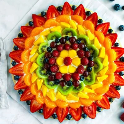 Cream Cheese Dessert Pizza With Fresh Fruit