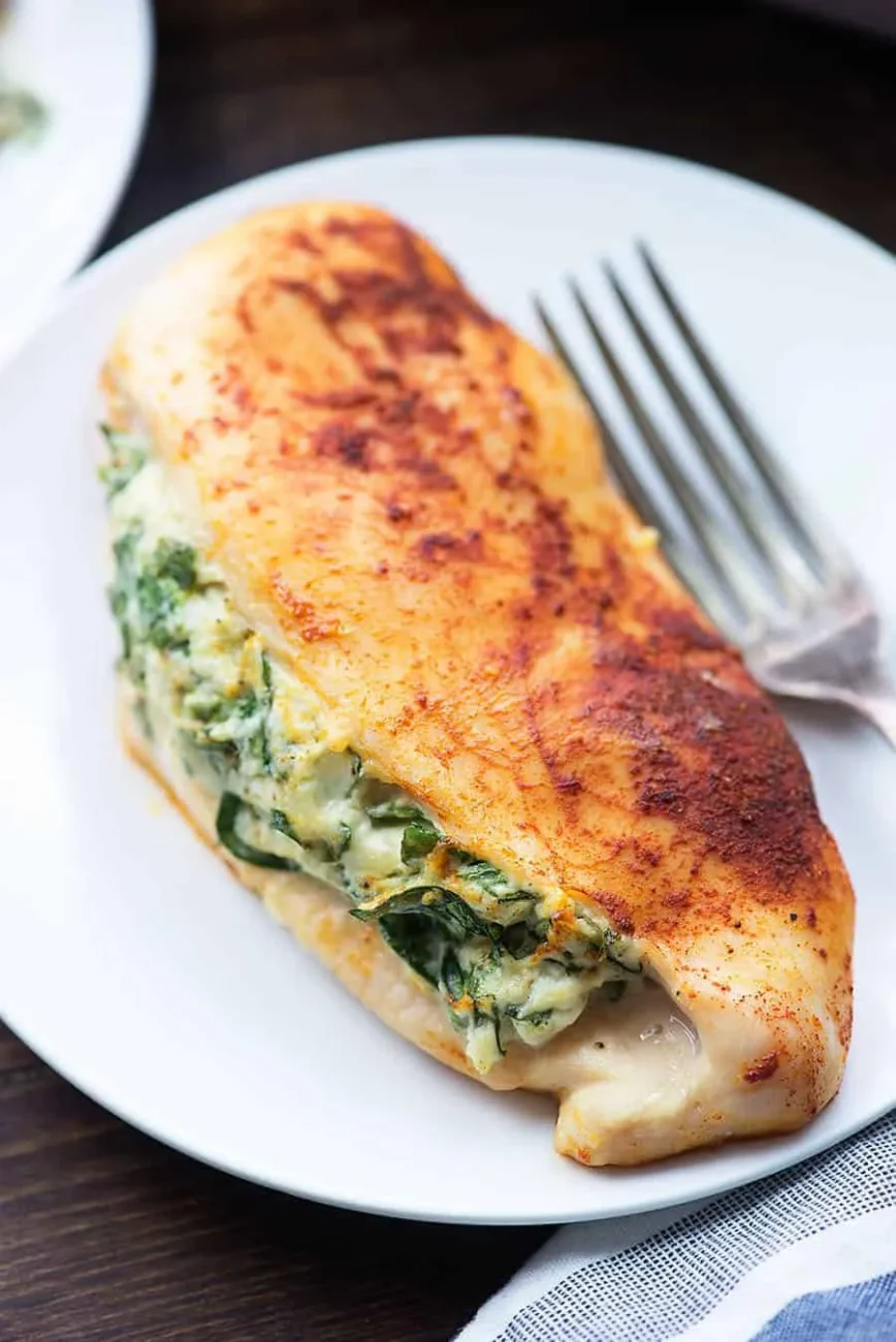 Cream Cheese Spinach Stuffed Chicken Rolls