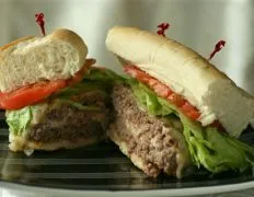 Cream Cheese Stuffed Garlic Burgers