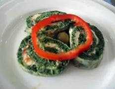 Cream Cheese And Pepper Stuffed Spinach Roulade Recipe