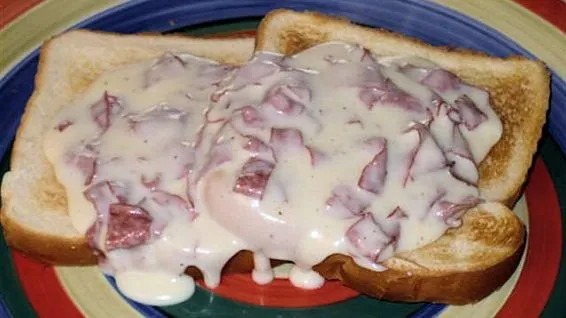 Creamed Chipped Beef On Toast