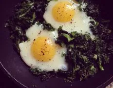 Creamed Kale & Eggs