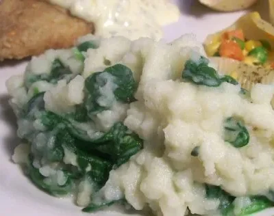 Creamed Mashed Potatoes With Spinach