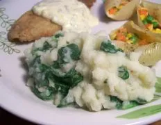 Creamed Mashed Potatoes With Spinach