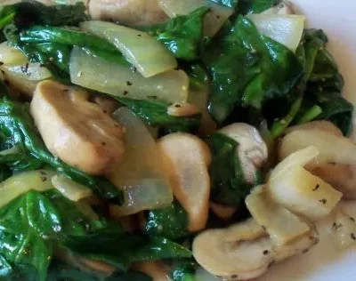 Creamed Spinach With Mushrooms And Onions