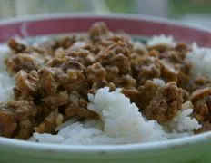 Creamy Beef Stroganoff Over Rice