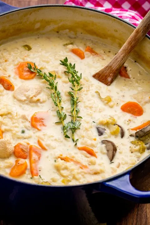 Creamy Chicken And Mushroom Soup