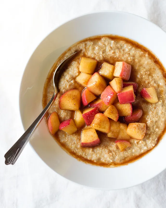 Creamy Hot Apples With Brown Sugar