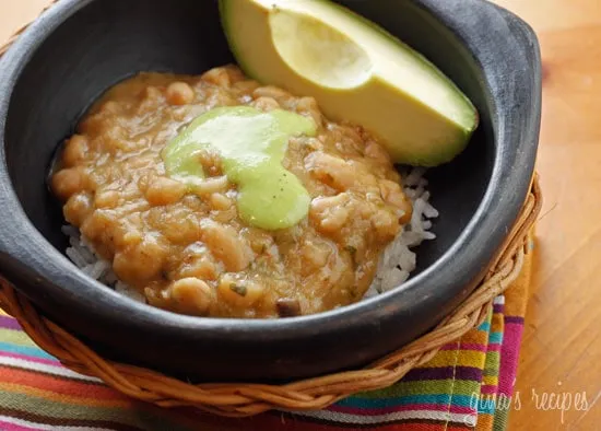 Creamy Northern White Beans with Spicy Aji Verde Sauce Recipe