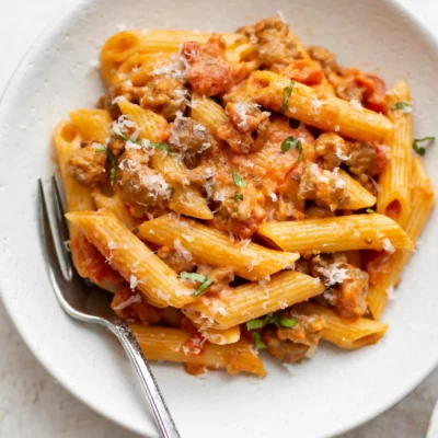 Creamy Pasta &Amp; Tomato With Italian Sausage