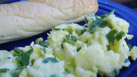 Creamy Scrambled Eggs With Fines Herbes