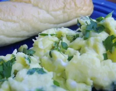 Creamy Scrambled Eggs With Fines Herbes