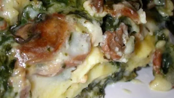 Creamy Spinach Mushroom Lasagna