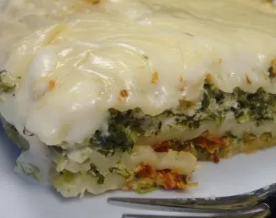 Creamy Spinach White Sauce Lasagna