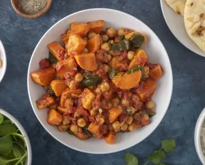 Creamy Sweet Potato And Spinach Curry Delight