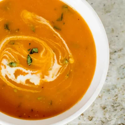 Creamy Tomato And Lentil Slow Cooker Soup