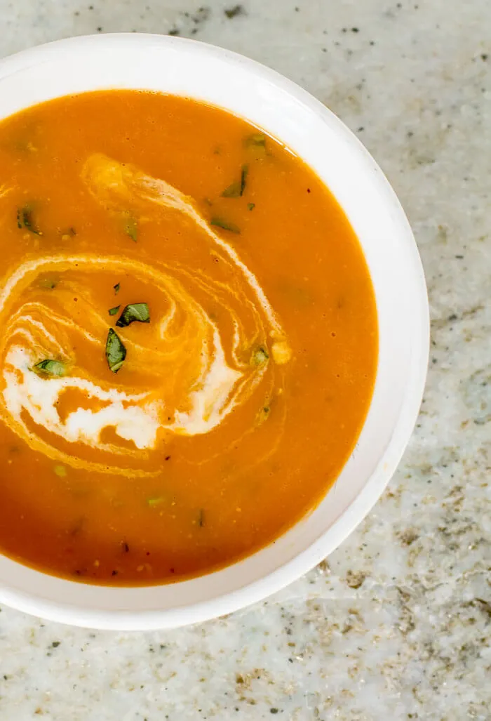 Creamy Tomato And Lentil Slow Cooker Soup