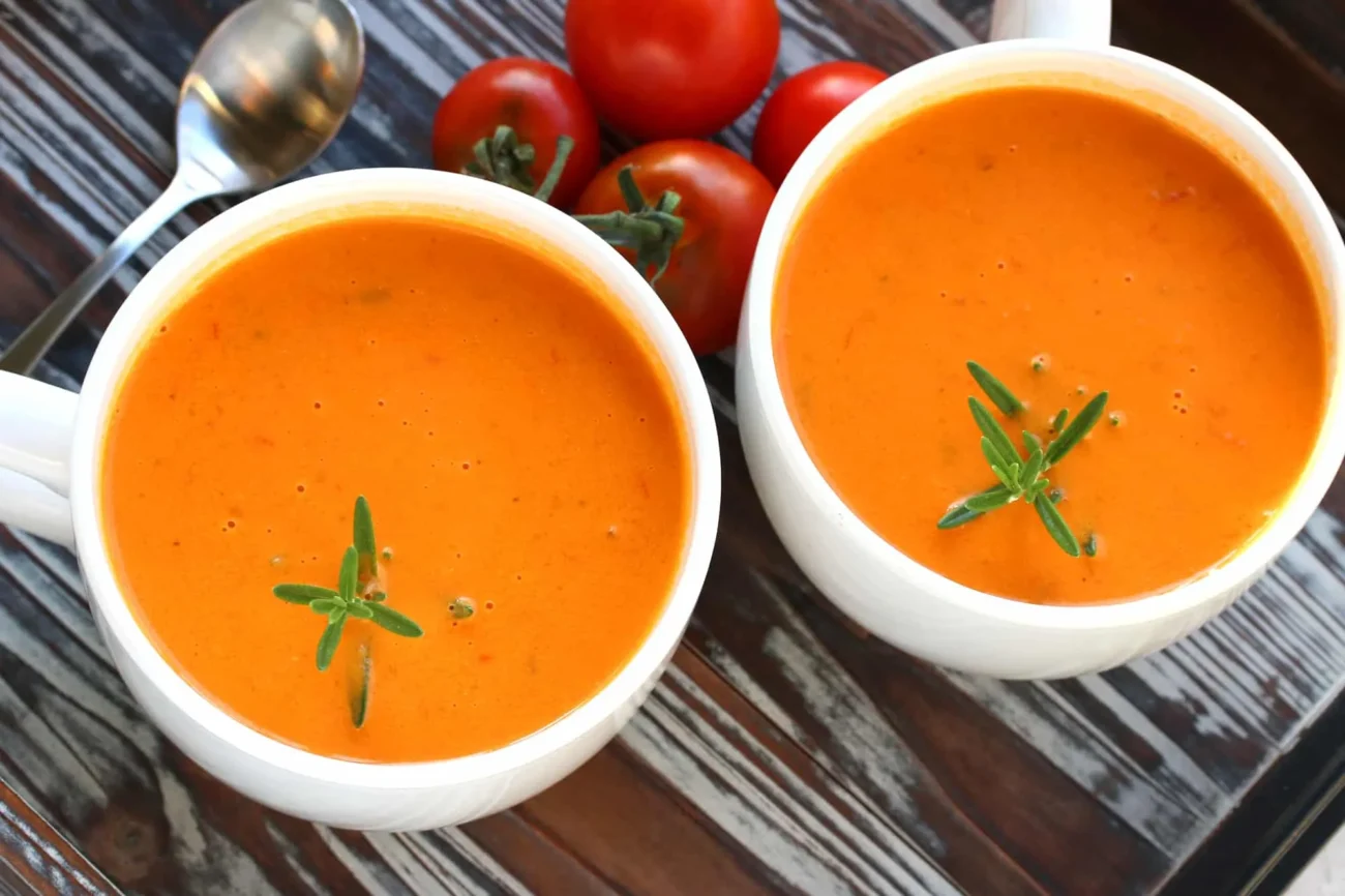 Creamy Tomato And Summer Herb Soup