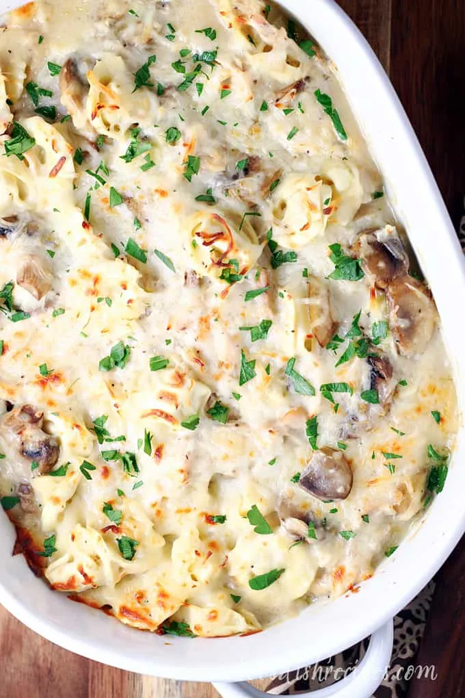 Creamy Triple-Cheese Tortellini and Savory Mushroom Soup Recipe