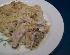 Creamy Turkey And Chicken Tetrazzini Casserole Recipe