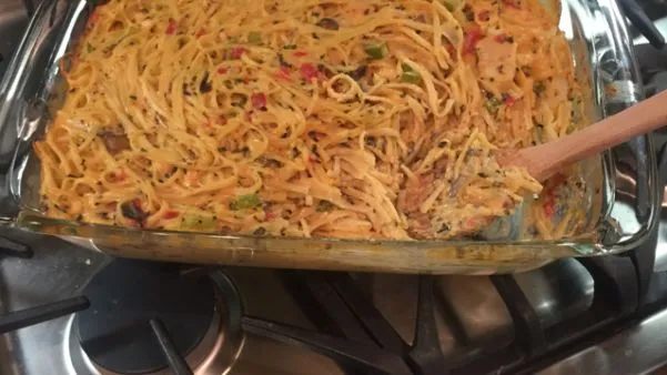 Creamy Velveeta Chicken Spaghetti Delight