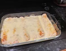 Creamy White Sauce Chicken Enchiladas Recipe