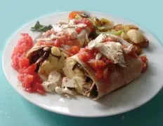 Crepes With Feta Scrambled Eggs & Salsa