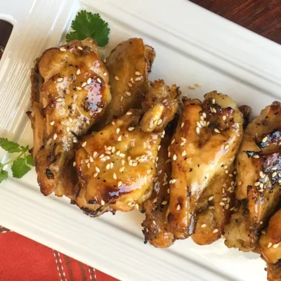 Crispy Baked Soy Sesame Chicken Wings Recipe