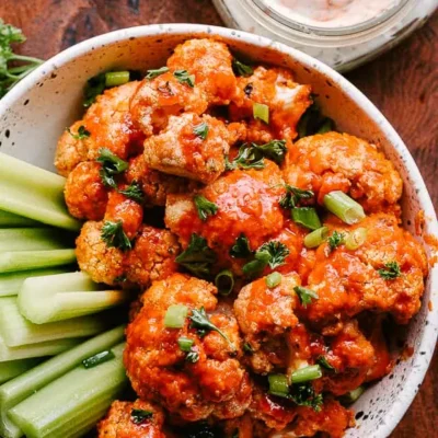 Crispy Buffalo Cauliflower Poppers - Spicy &Amp; Vegan