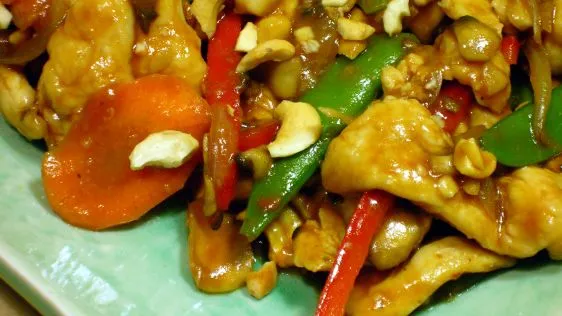 Crispy Cashew Chicken with a Sweet and Spicy Glaze