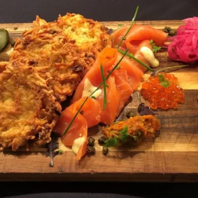 Crispy Classic Potato Latkes - Inspired By Stage Deli