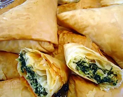 Crispy Greek Spinach And Feta Phyllo Triangles