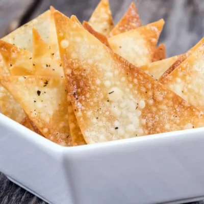 Crispy Homemade Wonton Chips Recipe