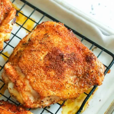 Crispy Oven Baked Chicken Thighs