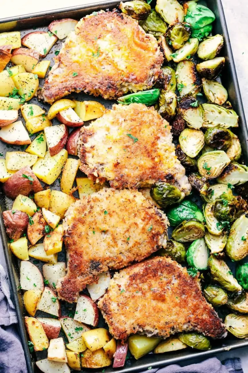 Crispy Pan Fried Chicken Breast Or Pork Chops