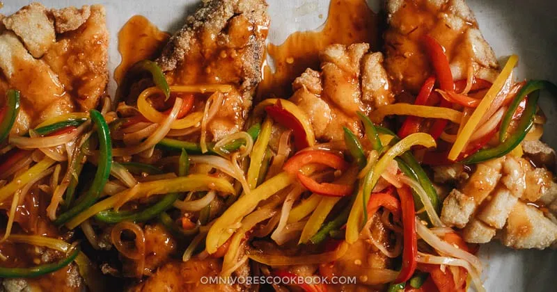 Crispy Pan-Fried Sole with Homemade Sweet and Sour Sauce