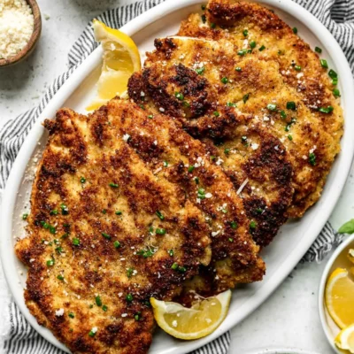 Crispy Parmesan Breaded Chicken For One