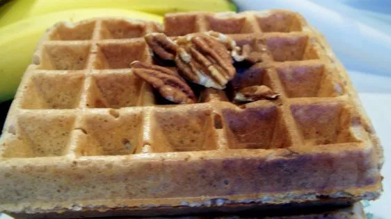 Crispy Sourdough Banana Nut Waffle Delight