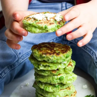 Crispy Spring Onion And Ricotta Fritters With Creamy Avocado Dip