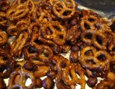 Crispy Sweet And Spicy Nut-Pretzel Party Mix Recipe