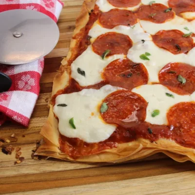 Crispy Tomato Phyllo Dough Pizza Recipe