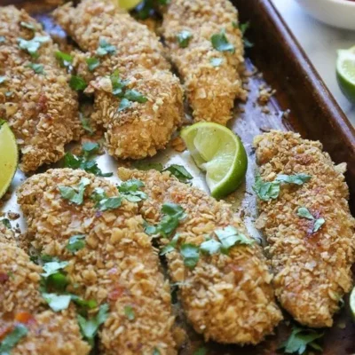 Crispy Tortilla-Coated Chicken Strips Recipe