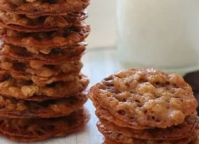 Crispy White Chocolate Oatmeal Lace Cookies Recipe