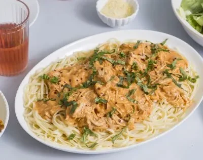 Crock Pot Chicken With Tomato Alfredo