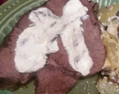 Crock Pot Roast Beef And Horseradish