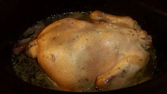 Crock Pot Roasted Chicken With Rosemary