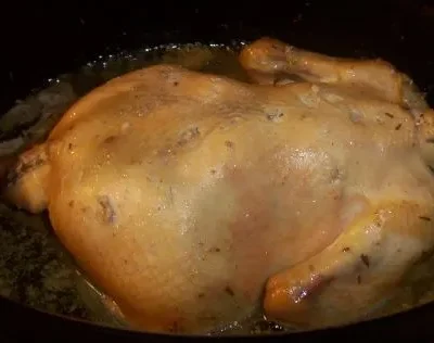 Crock Pot Roasted Chicken With Rosemary