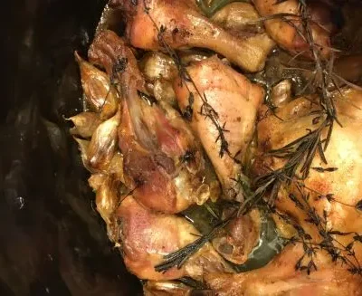 Crock Pot Super Garlic Chicken Legs