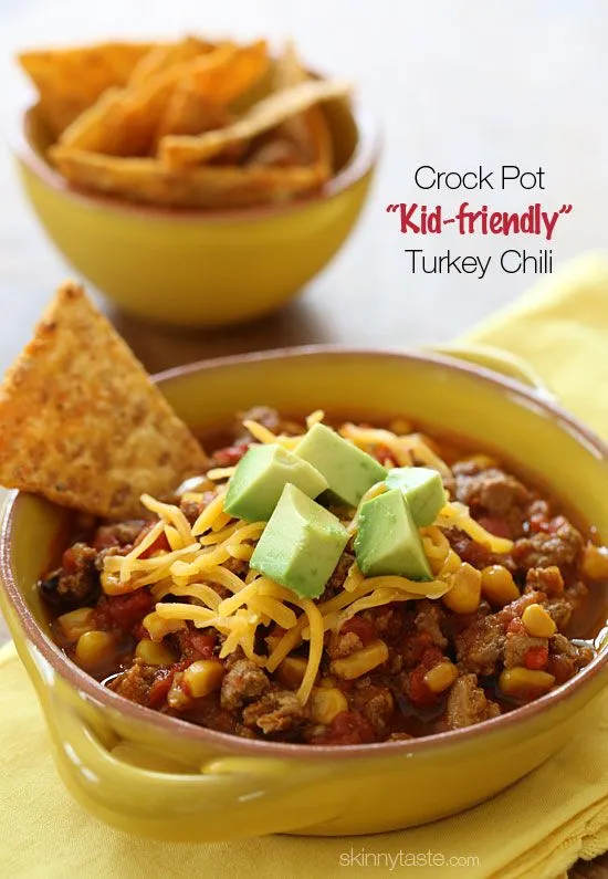 Crockpot Kid-Friendly Turkey Chili Recipe