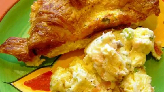 Croissant & Salmon Or Ham Breakfast